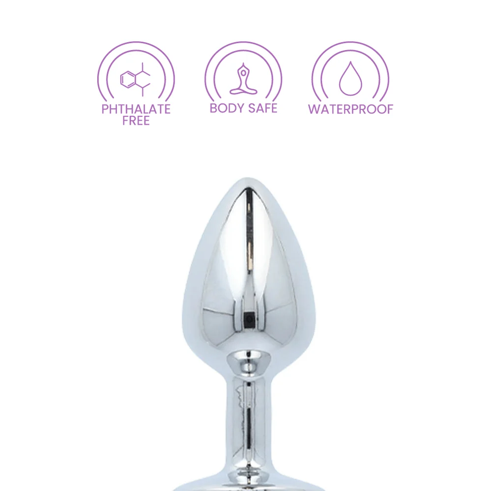 Booty Sparks Gem Anal Plug in Weighted Silvery Aluminum