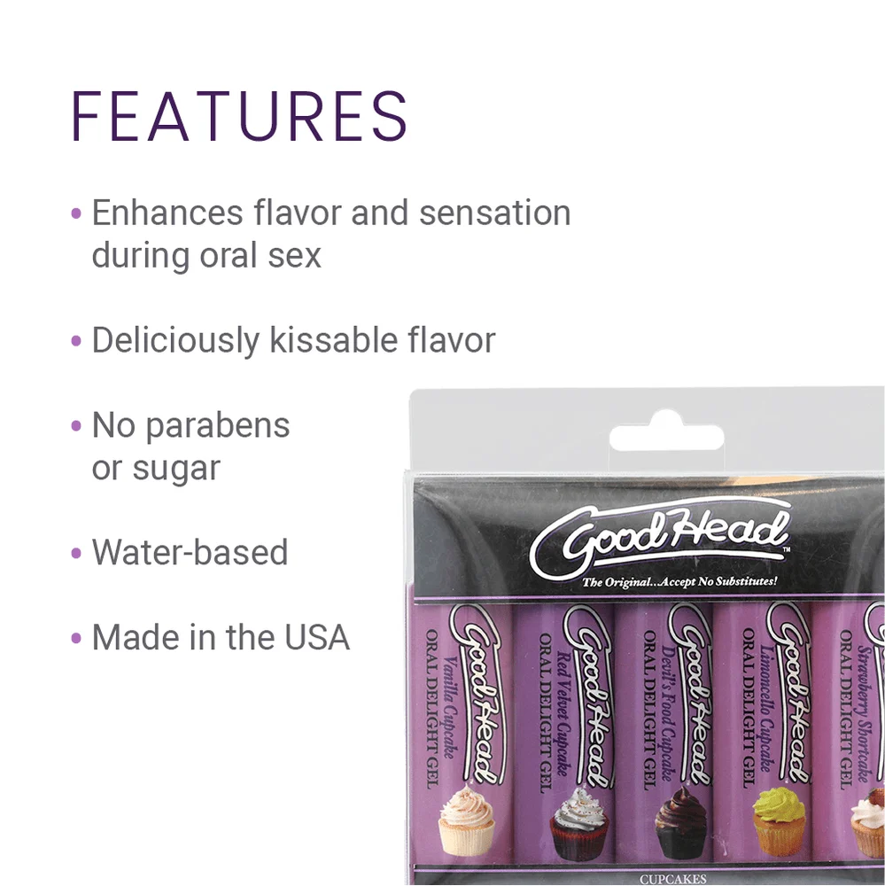 GoodHead Oral Delight Gel 5-Pack Cupcake Flavor Selection