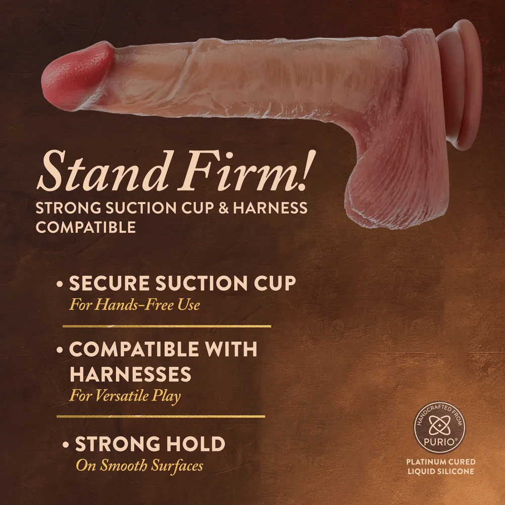 Blush Renaissance DaVinci 8 Inch Realistic Dildo with Sliding Foreskin in Tan