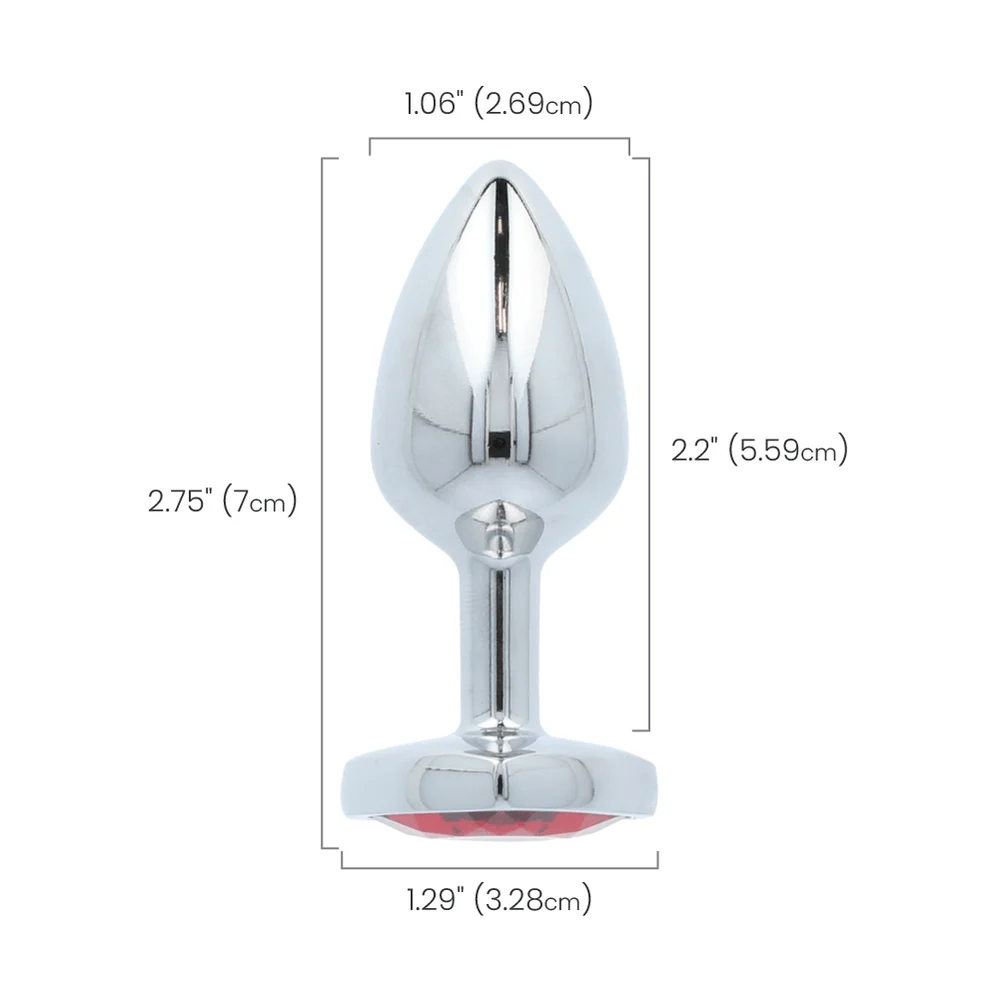 Booty Sparks Heart Gem Anal Plug in Lightweight Aluminum