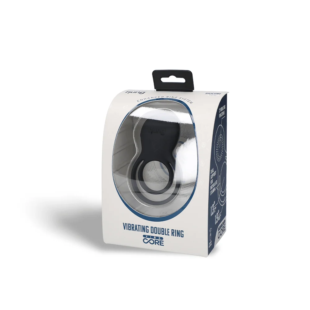 Hung Vibrating Double Ring with Remote Control