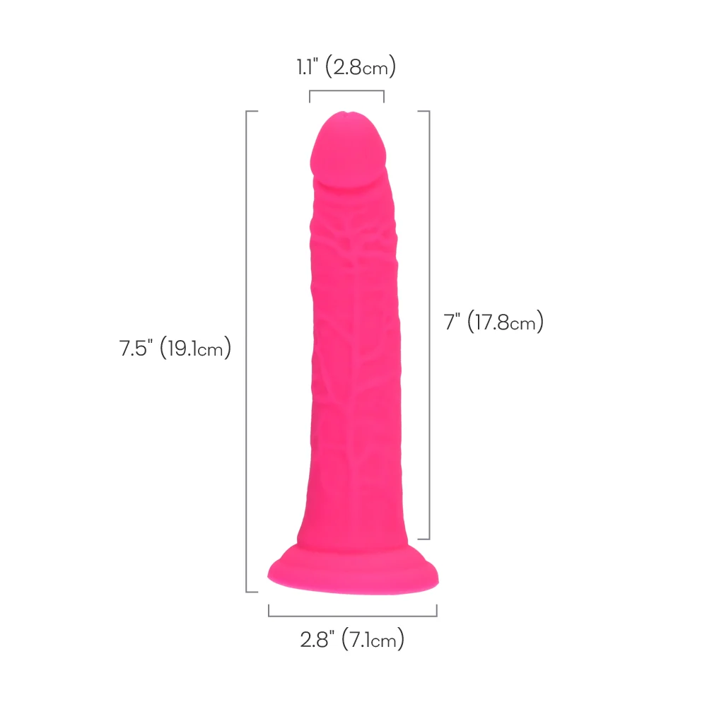 Neo Elite 7.5 Inch Silicone Dual Density Cock with Suction Cup