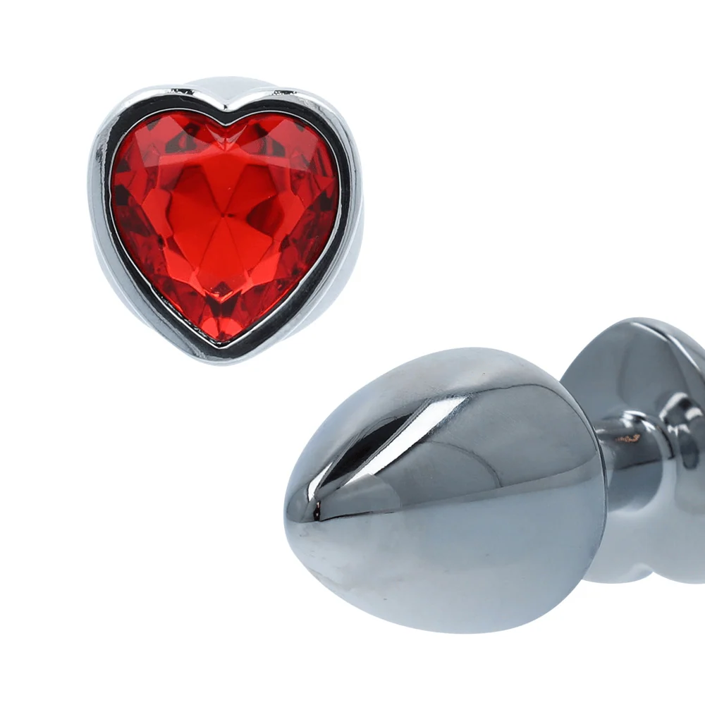 Booty Sparks Heart Gem Anal Plug in Lightweight Aluminum
