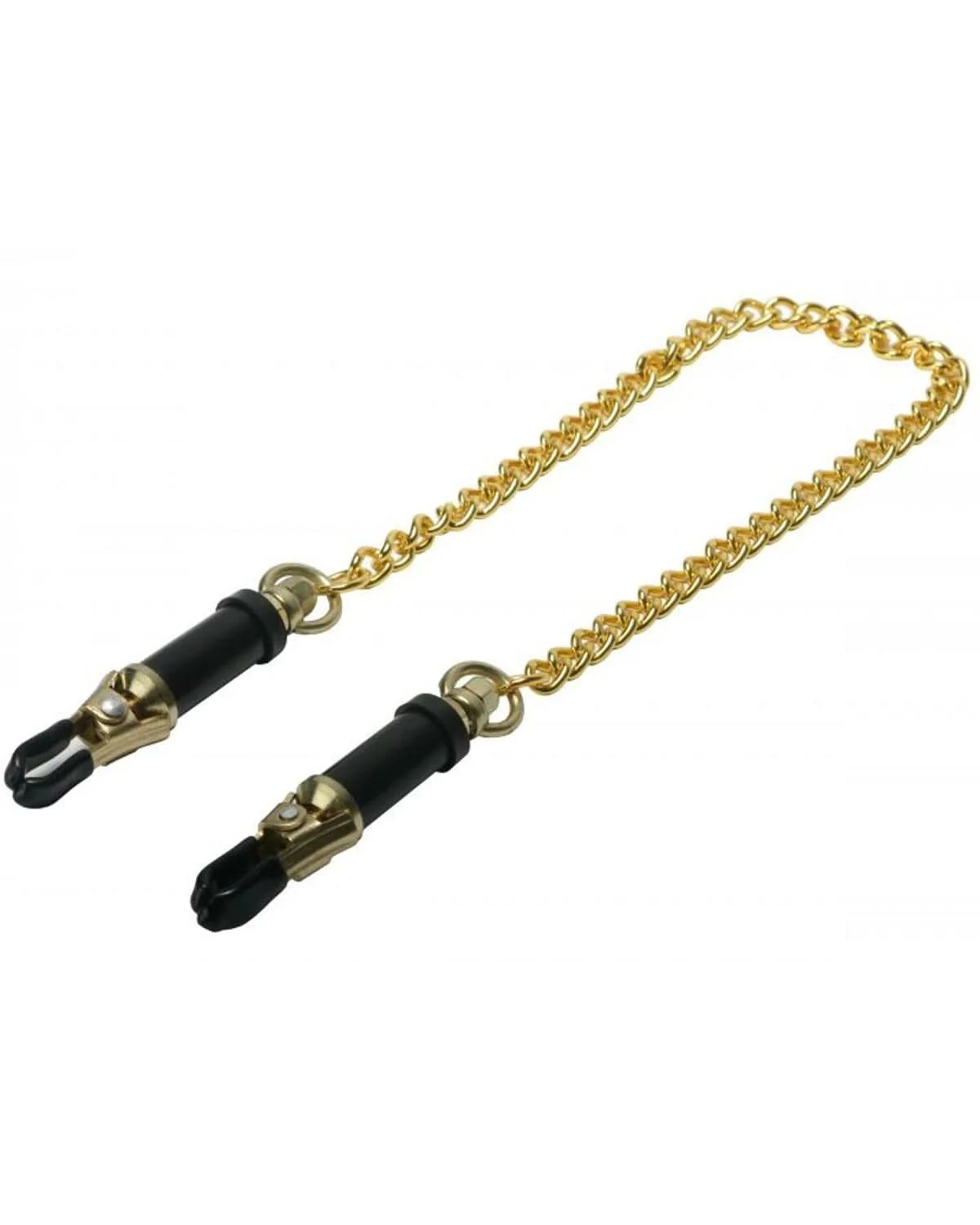 Master Series Deluxe Adjustable Nipple Clamps with Gold Chain