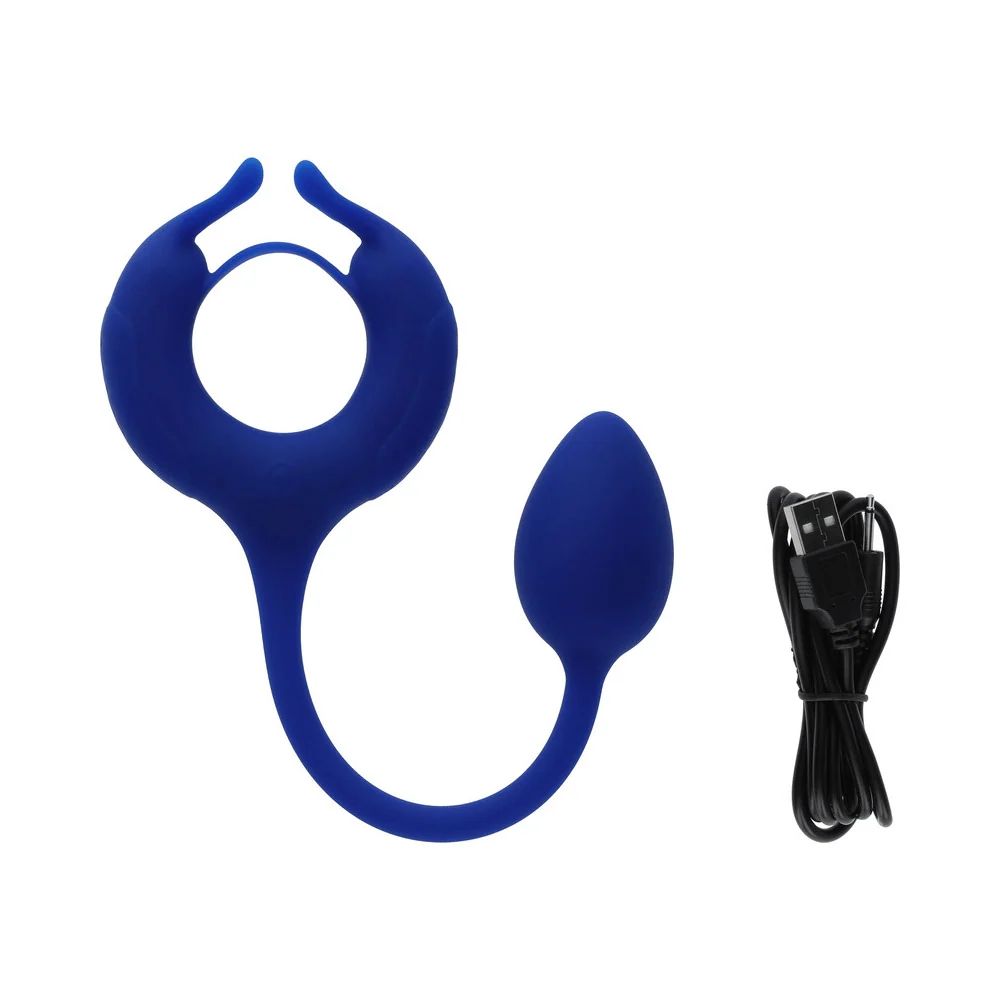 Admiral Plug and Play Weighted Silicone Cock Ring with 10 Vibration Functions