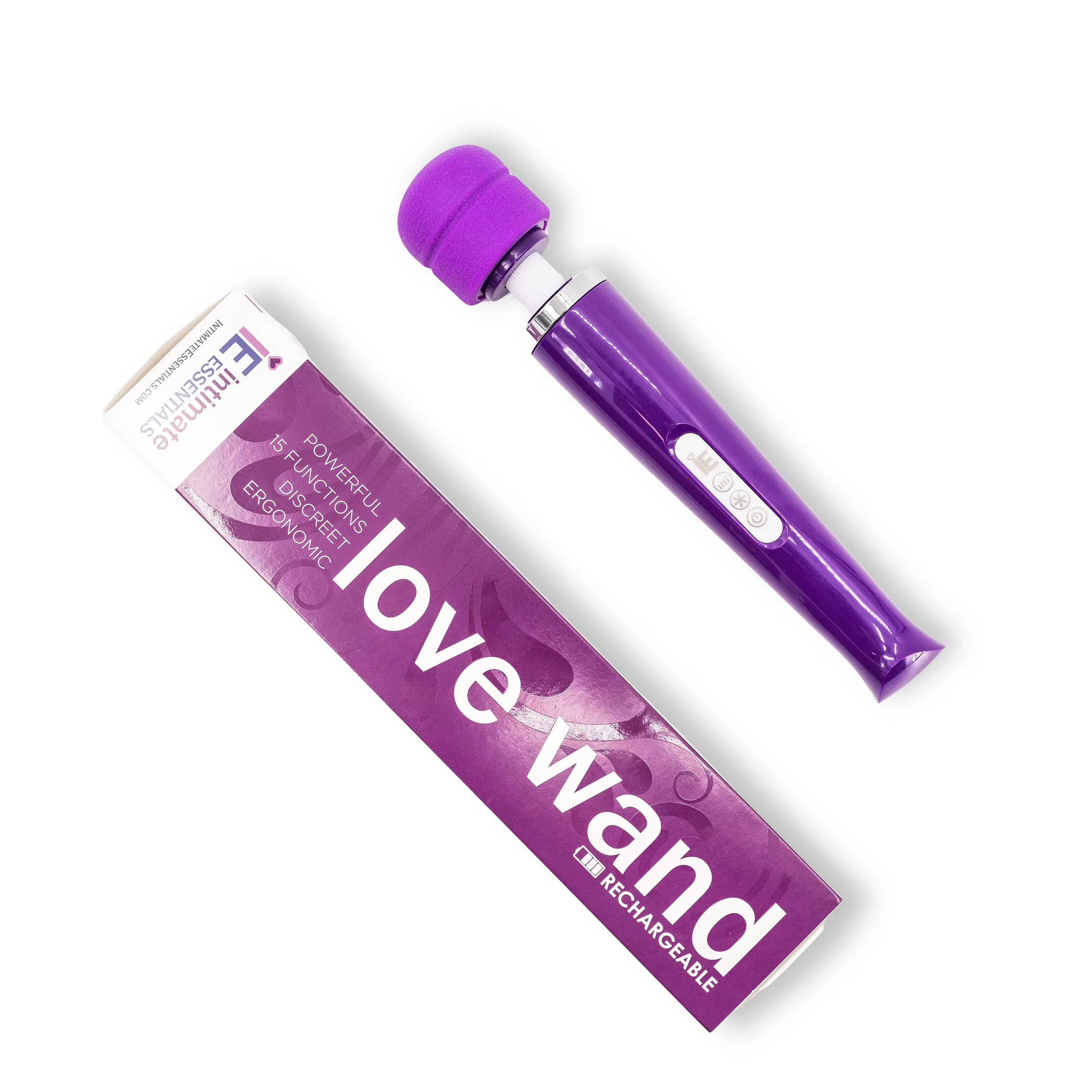 Intimate Essentials Rechargeable Love Wand With 15 Vibration Patterns