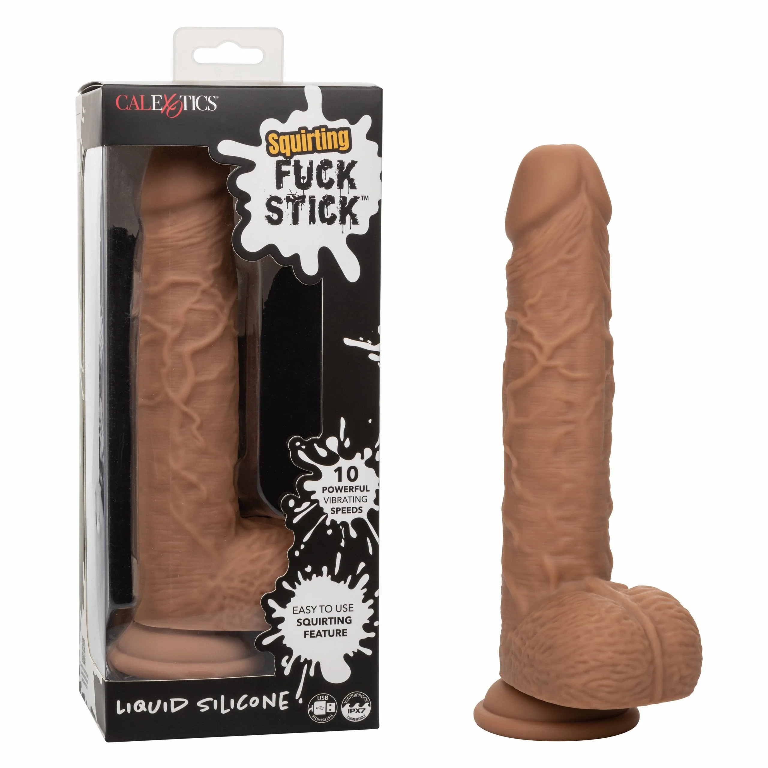 Squirting Fuck Stick Rechargeable Realistic Dildo with Suction Cup