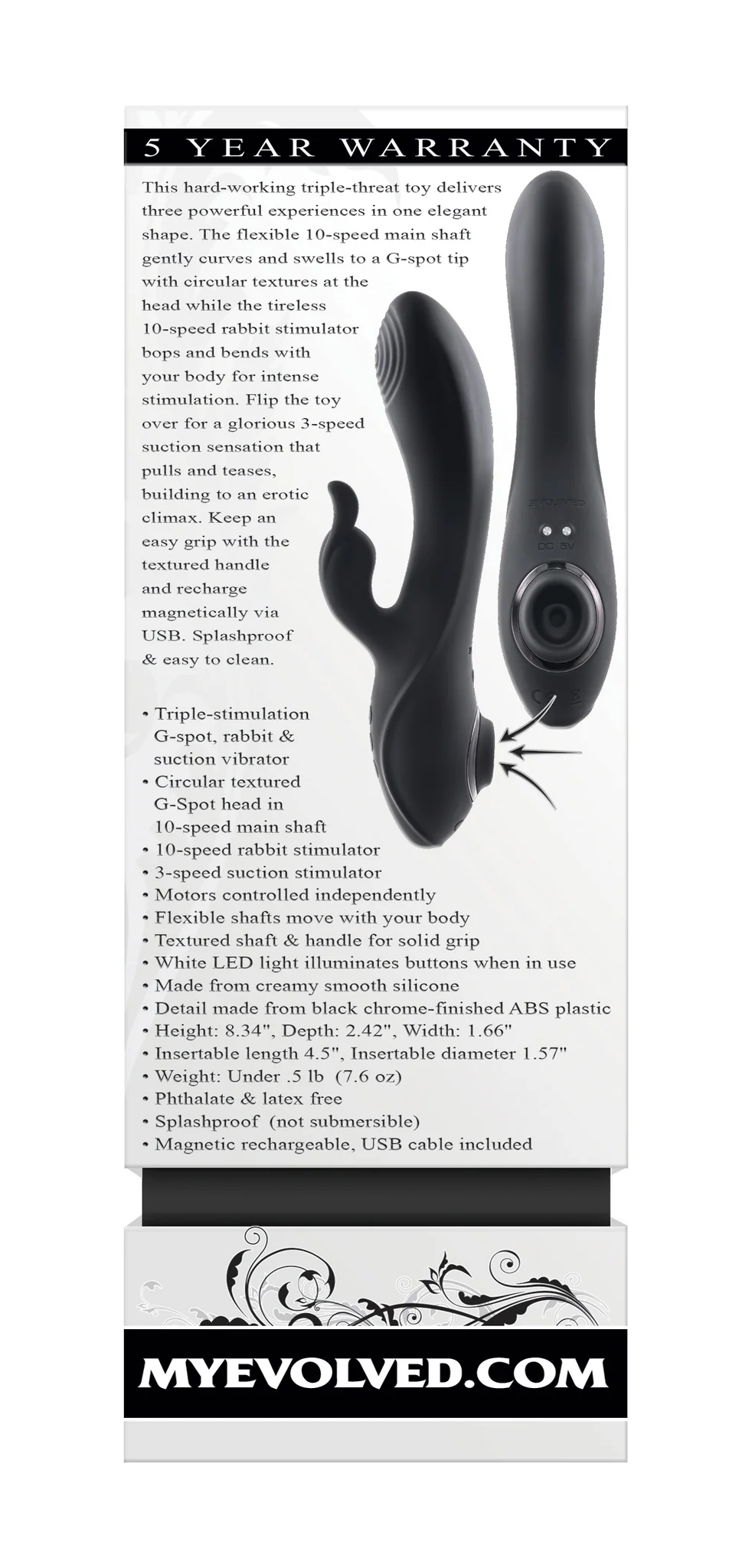 Evolved Novelties Rabbit Hole Triple Stimulation Vibrator