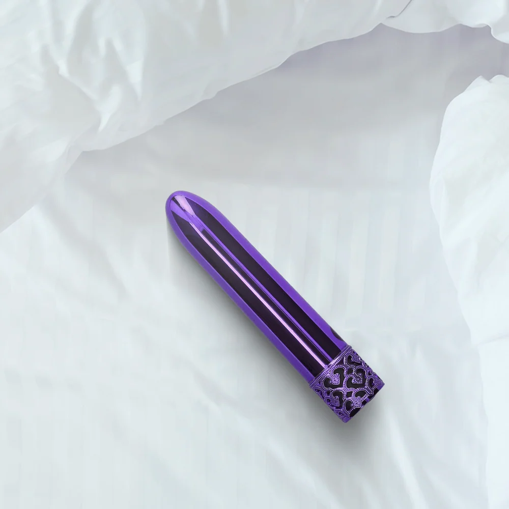 Royal Gems Shiny Slim Metal Rechargeable Vibrator