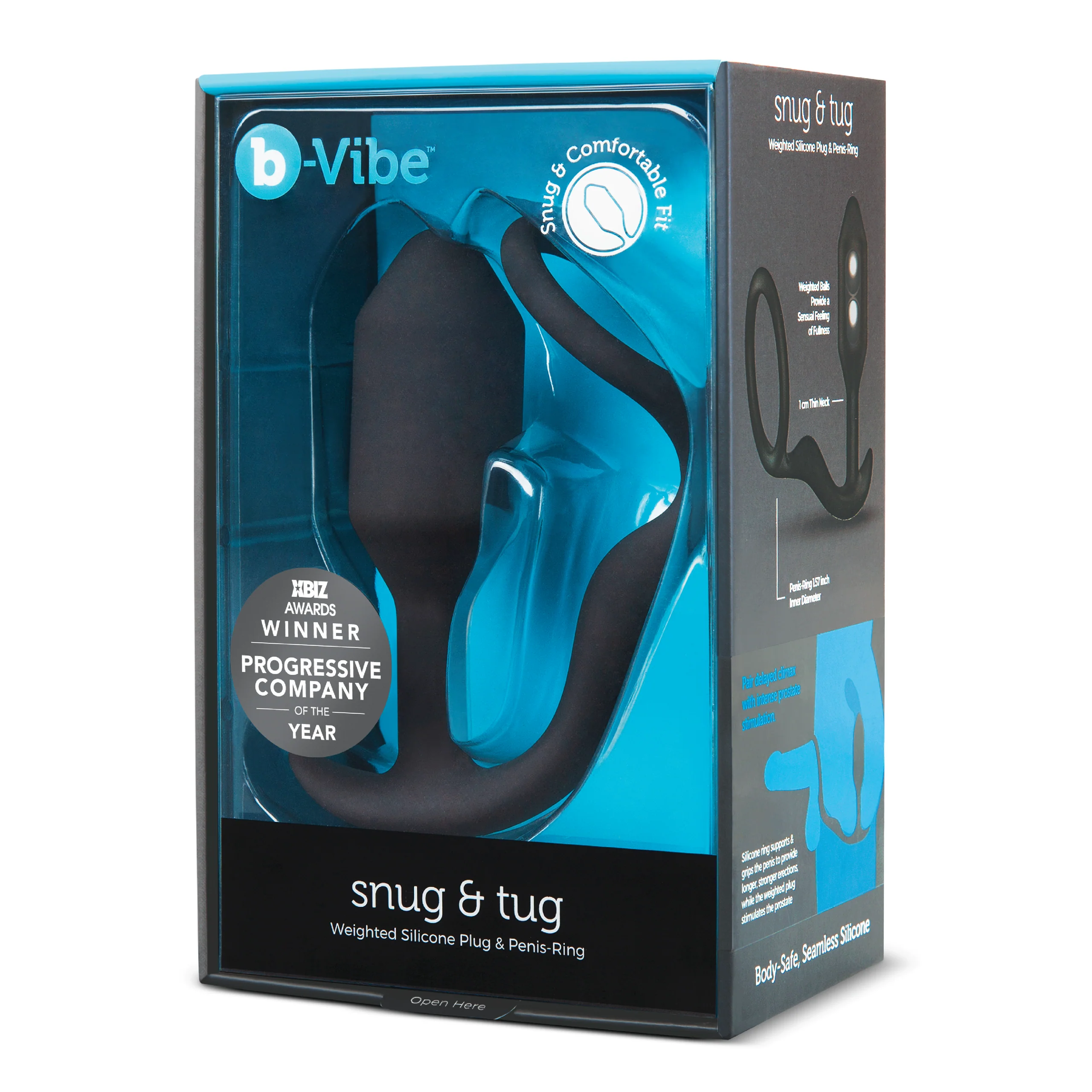 B-Vibe Snug & Tug 加重肛塞与阴茎环套装