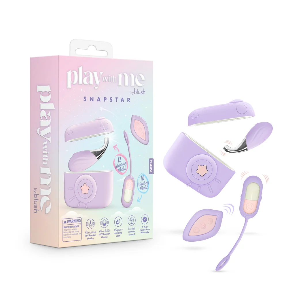 Blush Play With Me Snapstar Mini Wand and Bullet Vibrator Set