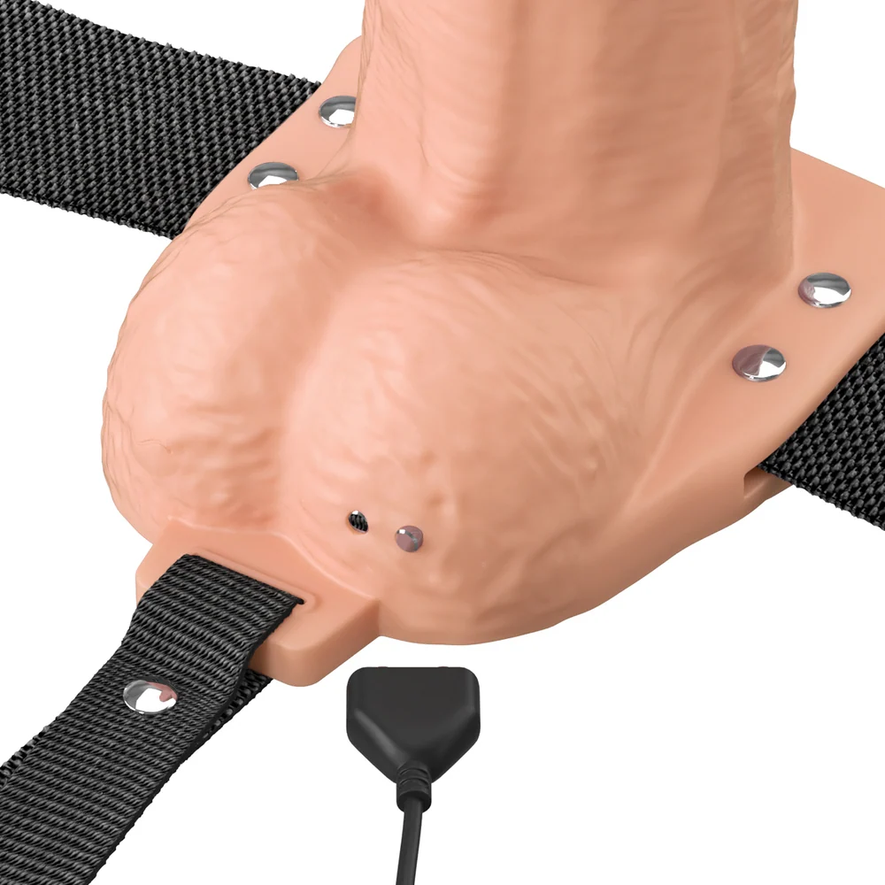 Fantasy X-Tensions Elite 7 Inch Vibrating Hollow Silicone Strap-On