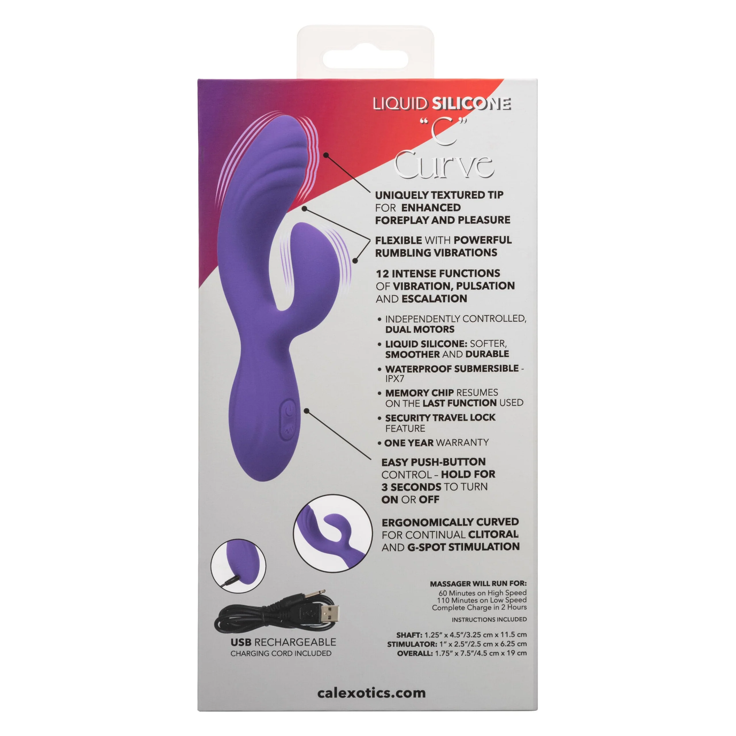 Stella Liquid Silicone C Curve Dual Massager
