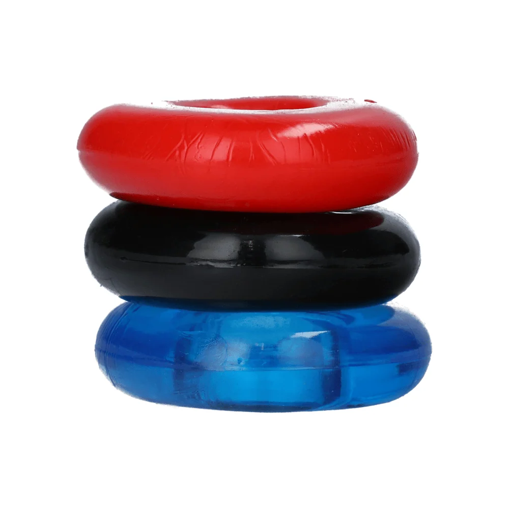 Oxballs Ringer 3-Pack Multi Thick Cockrings for Firmer Grip