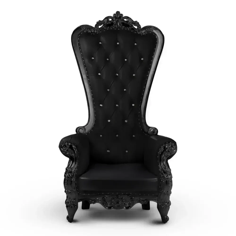 Master Series Dom's Throne BDSM Chair with Baroque Wood Carvings
