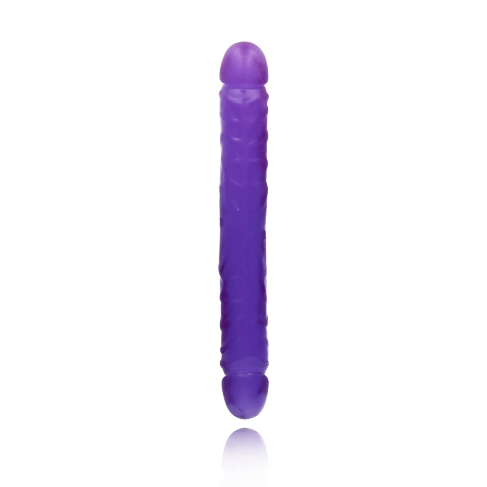 Doc Johnson Crystal Jellies Jr Double Dong Soft Flexible 10 Inch Classic