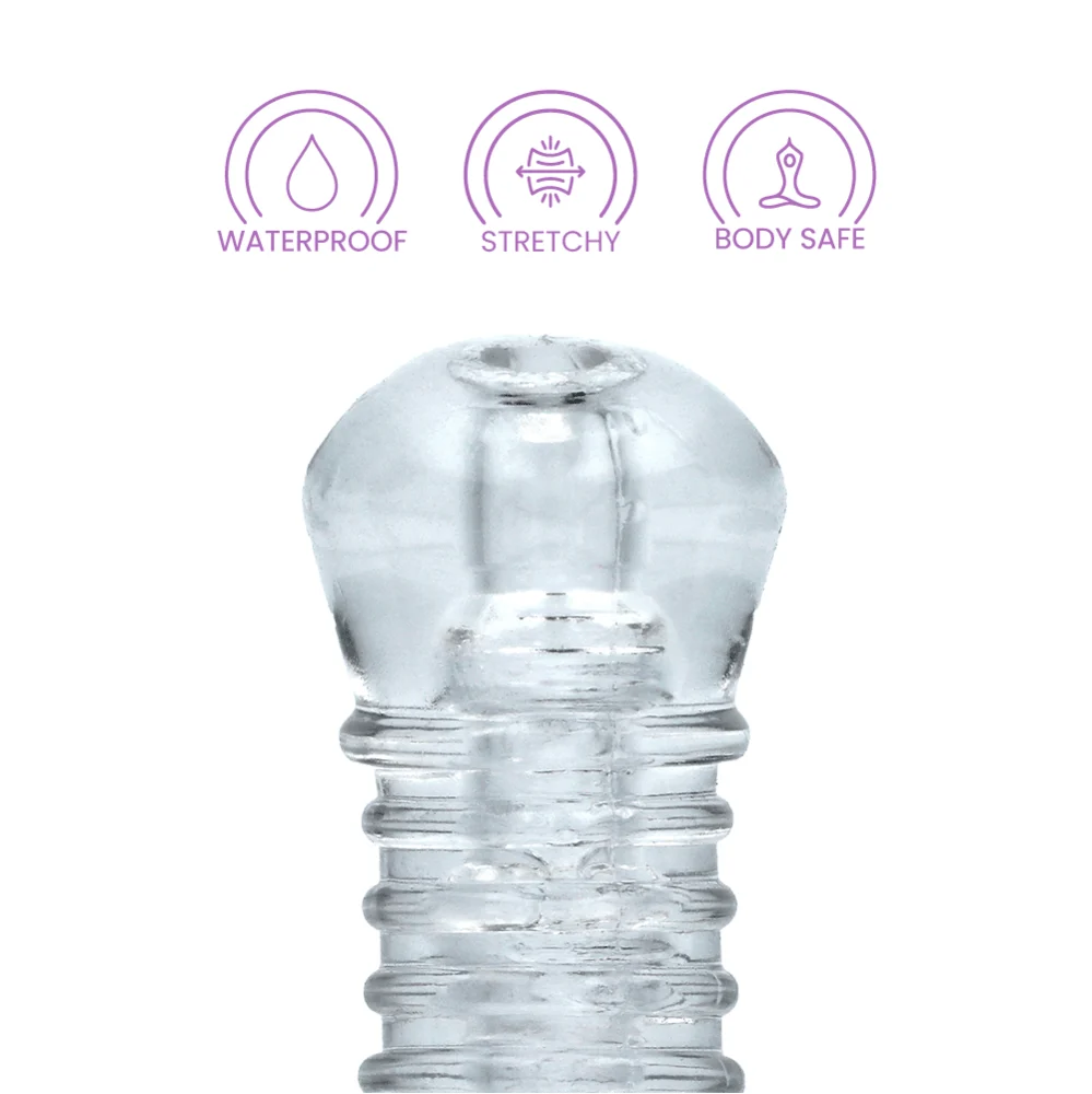 Oxballs Jerk Clear Multi-Ribbed Grip Stroker