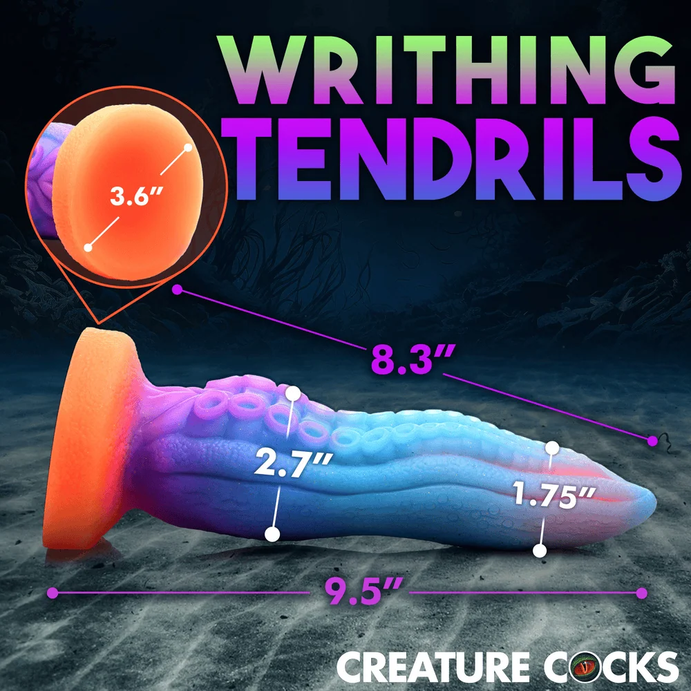 Creature Cocks Tenta-Cock Glow-in-the-Dark Tentacle Dildo with Suction Cup Base