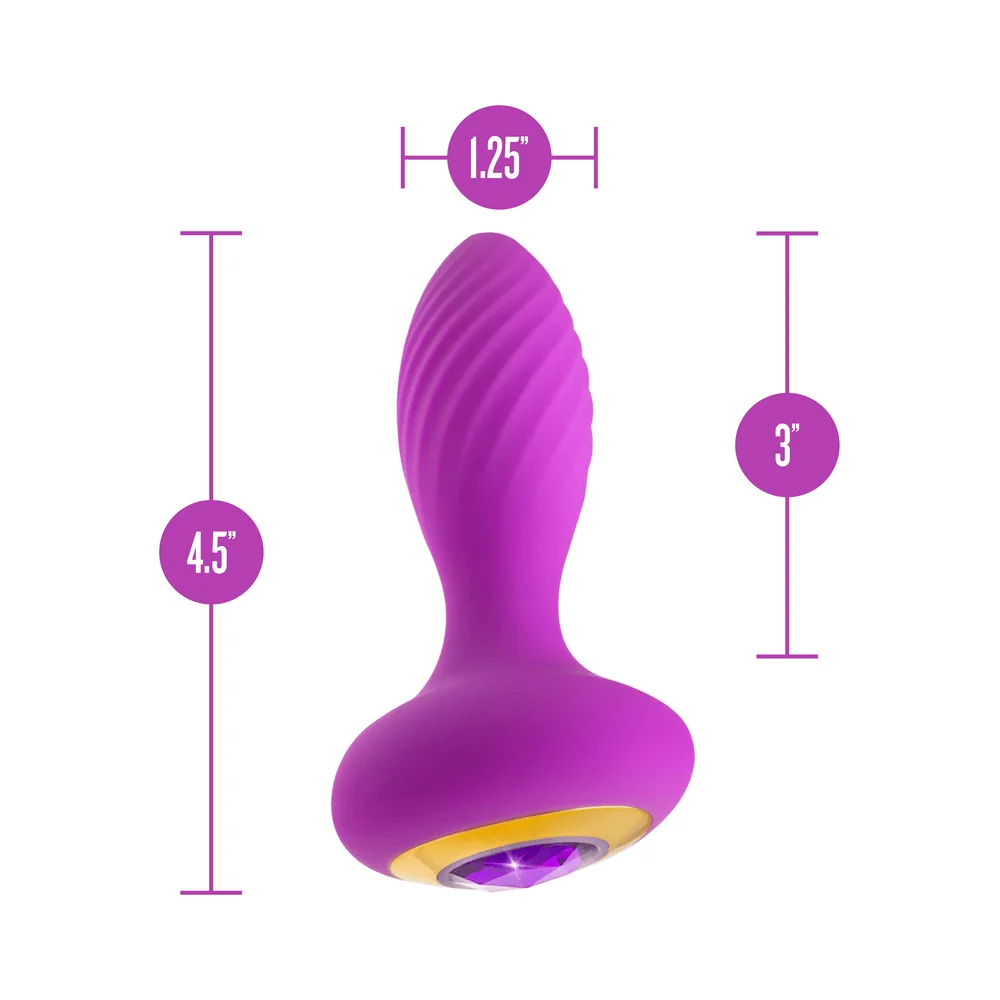 Blush Oh My Gem Charm Anal Plug with Glowing Amethyst Base