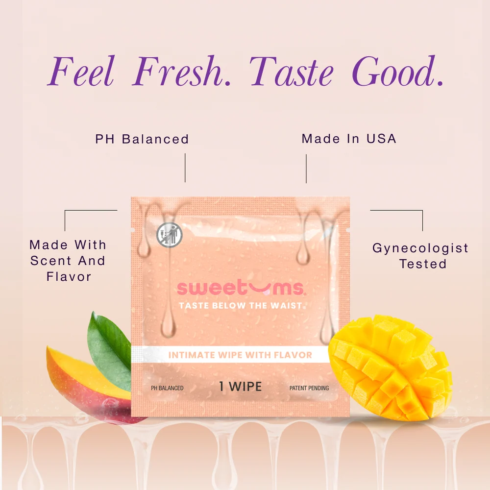 Sweetums Personal Flavored Intimate Wipes
