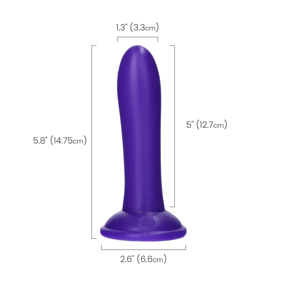 Dillio Mr Smoothy紫色入门假阳具，带吸盘底座