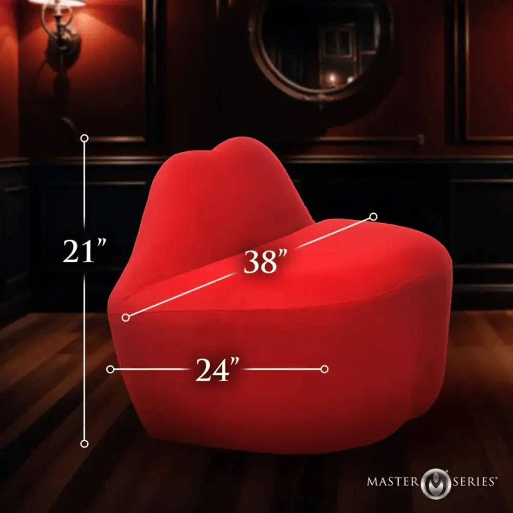 Master Series Lips Accent Sex Chair in Red Velvet