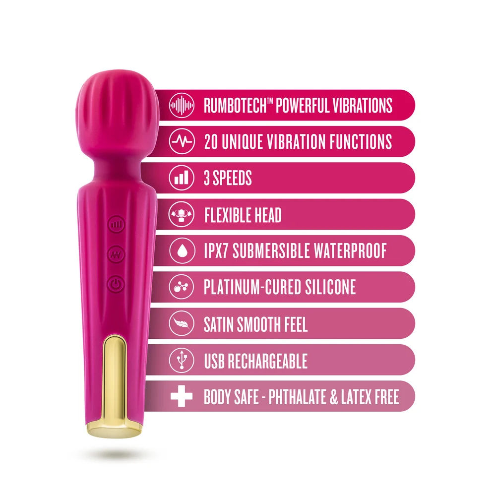 Blush Collection Allana Wand with Flexible Head and RumboTechT Motor
