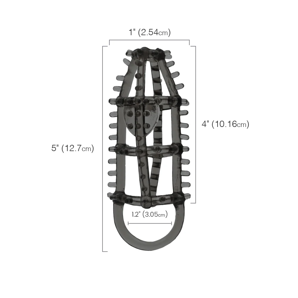 Ultimate Cock Cage™ Smoke Textured TPR Erection Enhancer