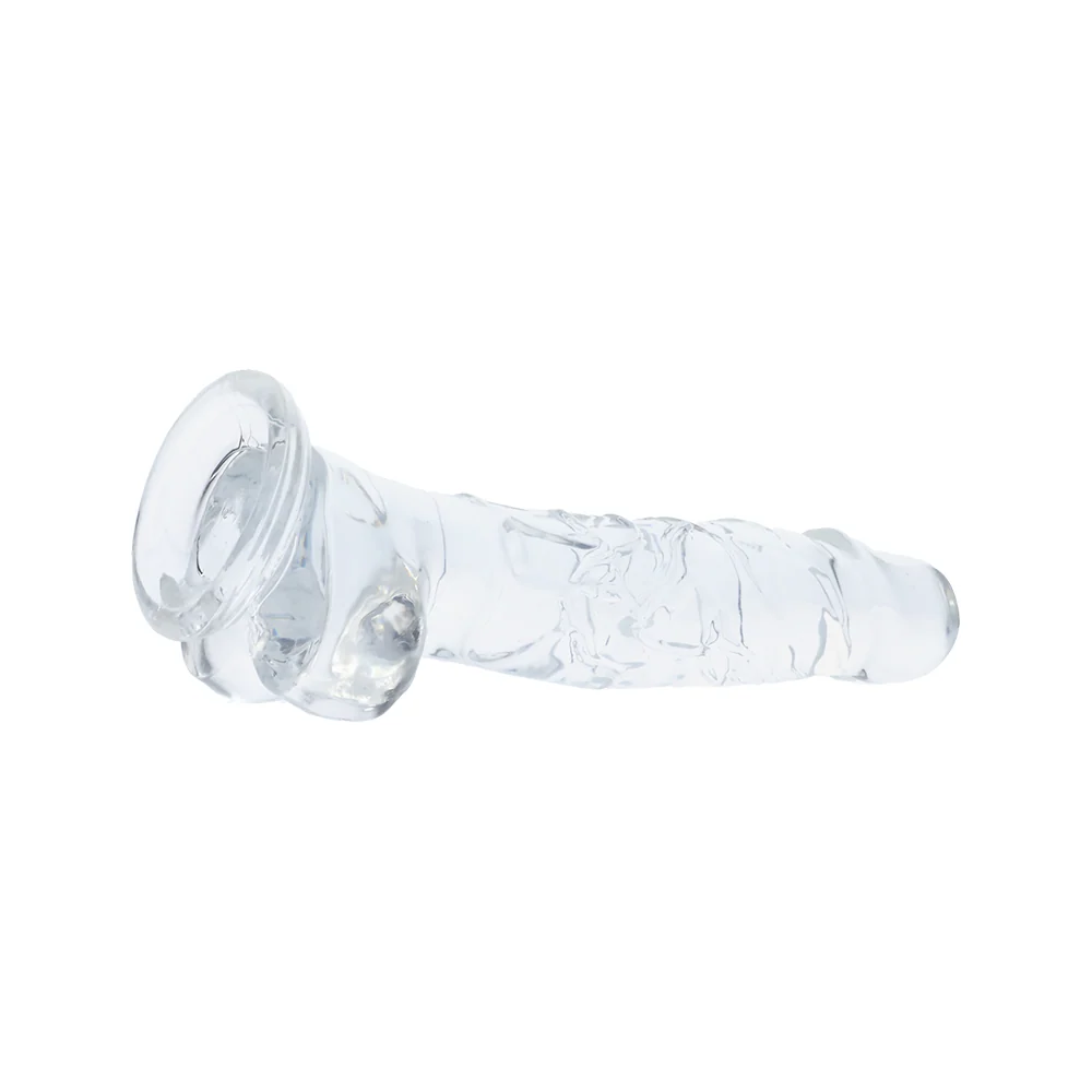 King Cock Clear Cock With Balls, Realistic Suction Cup Dildo