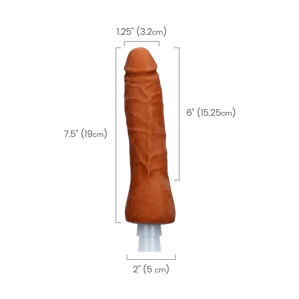 Vac-U-Lock Ultraskyn 7 Inch Thin Dong 配件 棕褐色