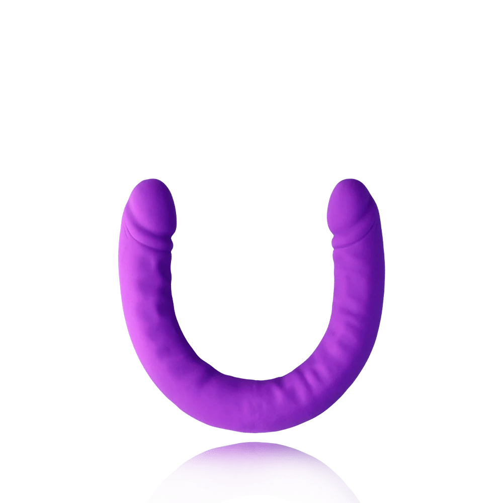 Ruse 18 Inch Slim Double Silicone Dildo in Purple