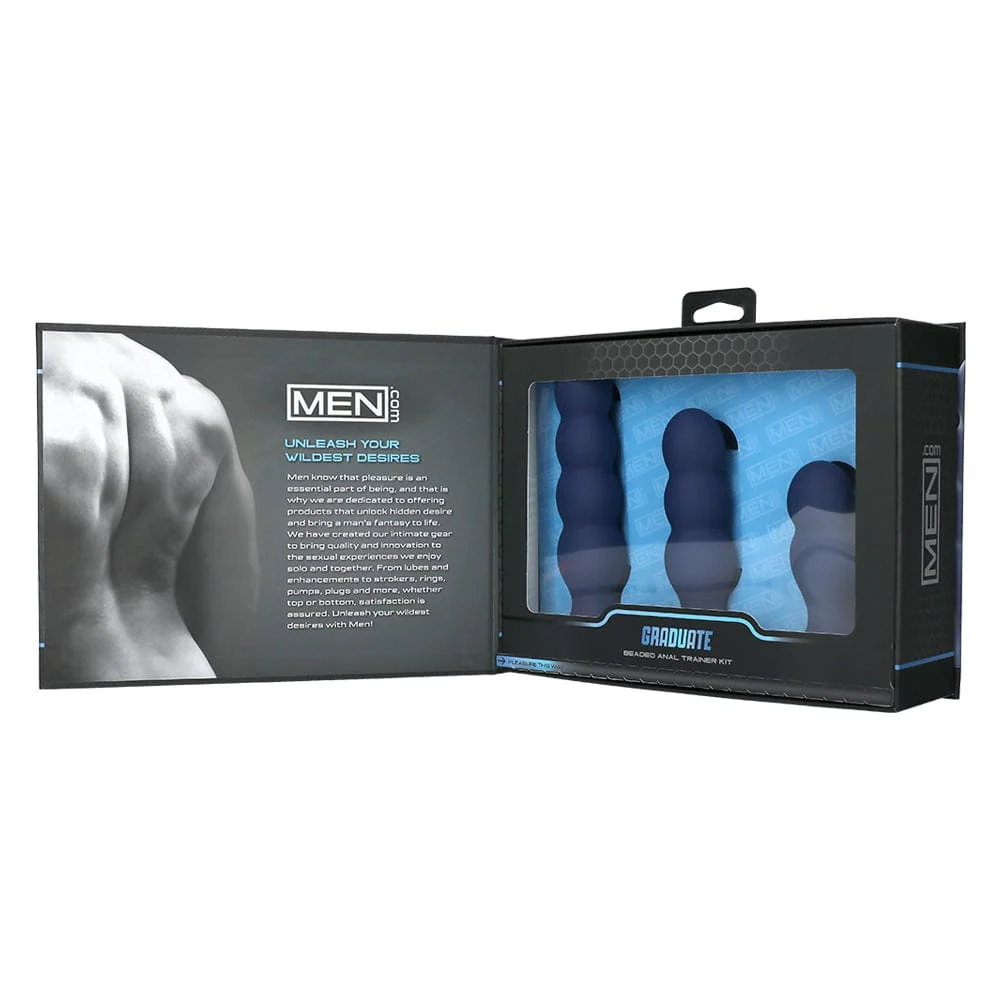Men.com Graduate 3-Piece Beaded Anal Trainer Kit in Silicone