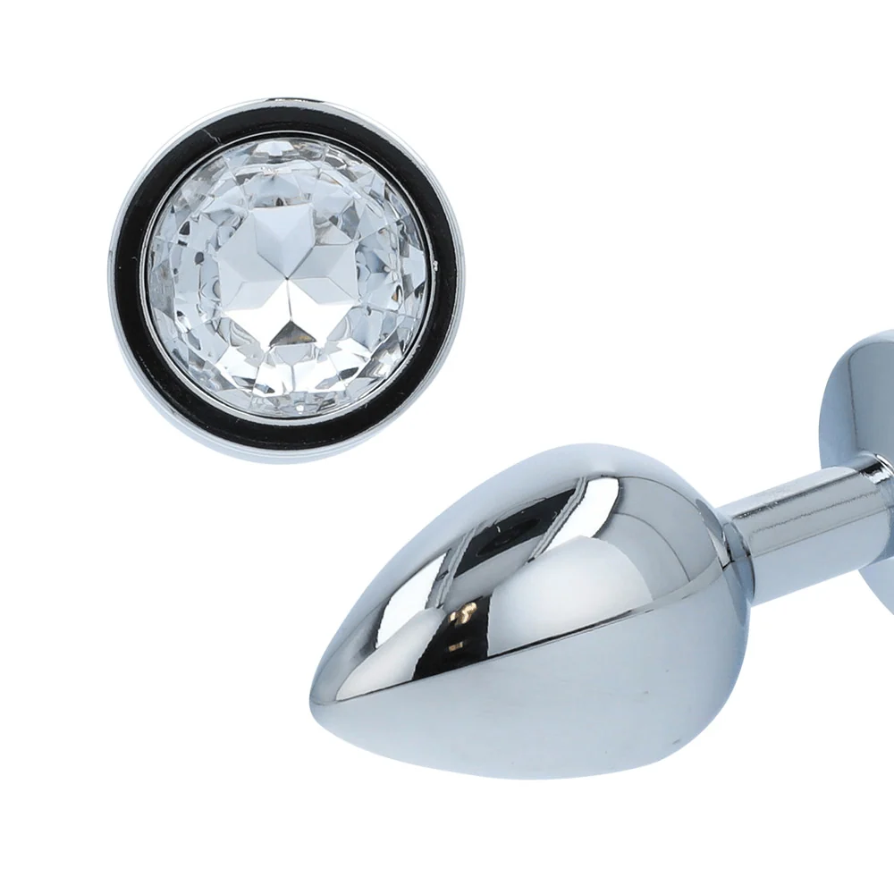 Booty Sparks Gem Anal Plug in Weighted Silvery Aluminum