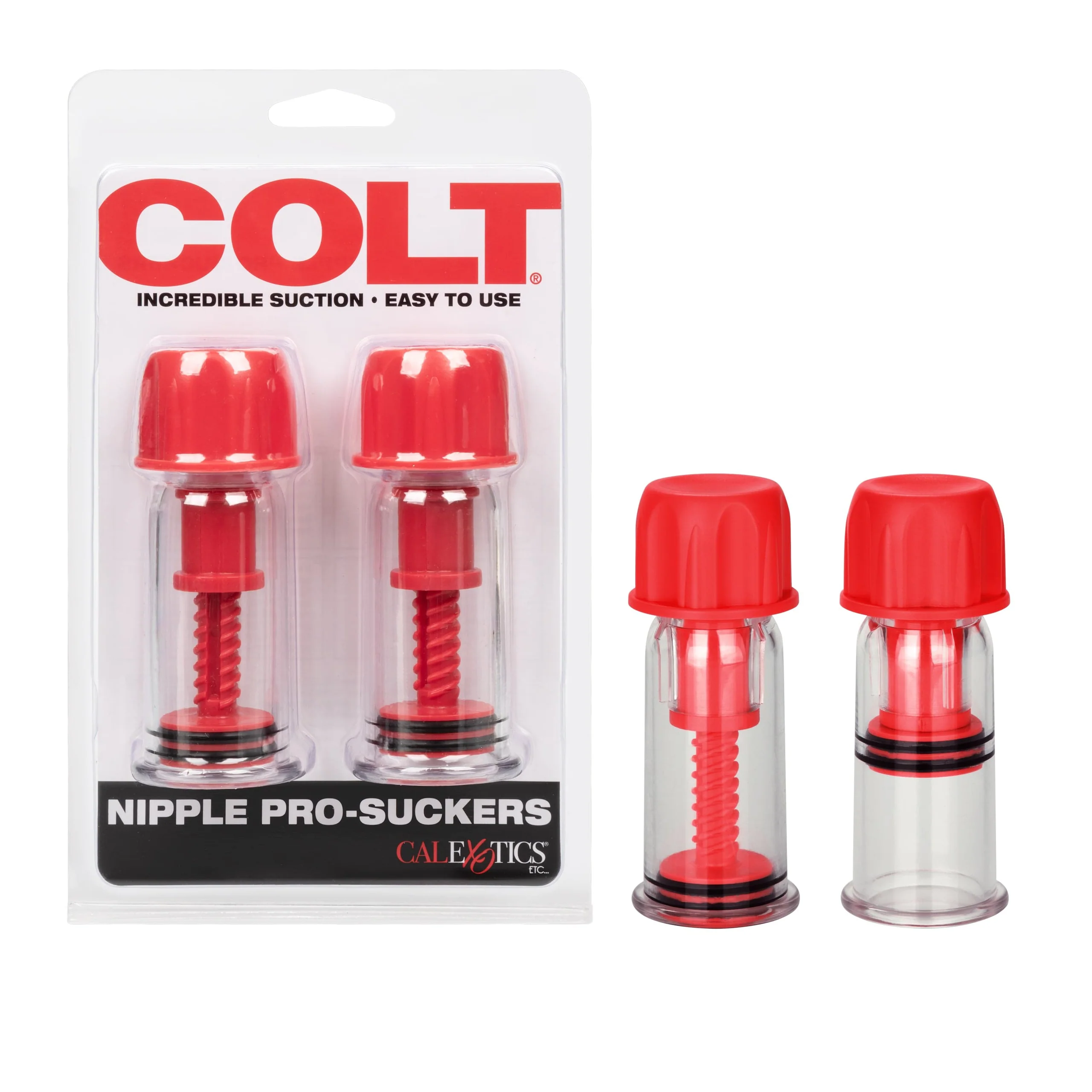 COLT® Nipple Pro-Suckers in Red, Two Adjustable Suckers