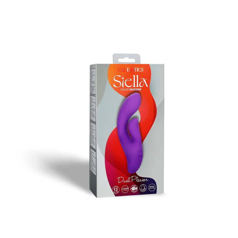 Stella 液态硅胶双重挑逗器（双马达，12 种功能）