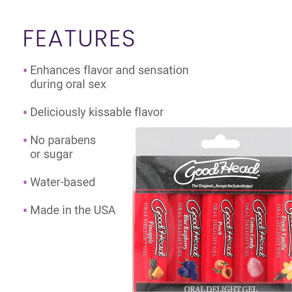GoodHead Oral Delight Gel 5-Pack Cupcake Flavor Selection