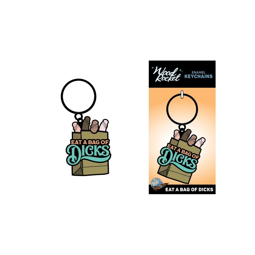 Eat A Bag Of Dicks Enamel Keychain Novelty Accessory