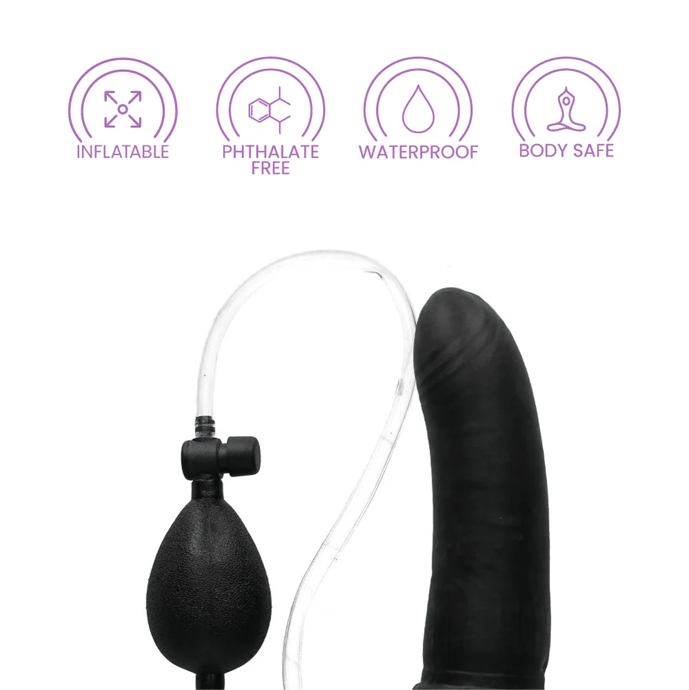 COLT® Hefty Probe™ Inflatable Butt Plug in Black Latex