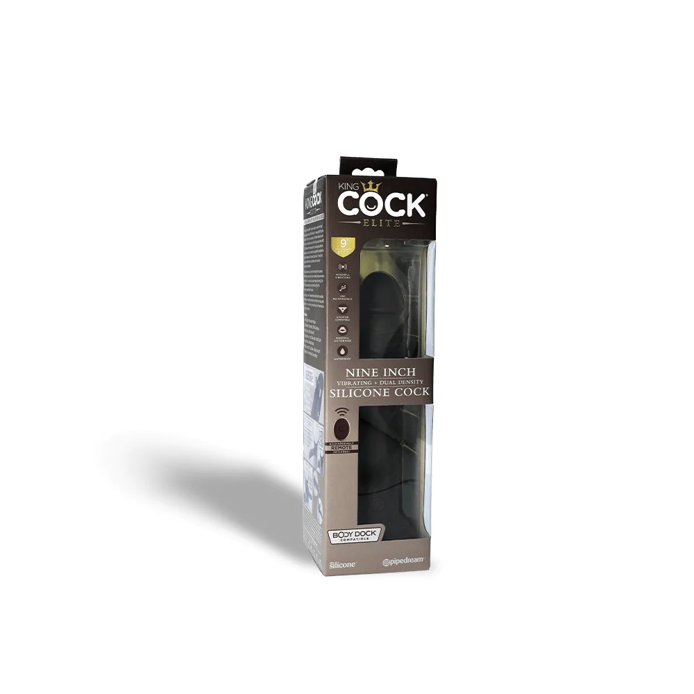 King Cock Elite Dual Density Vibrating Silicone Cock