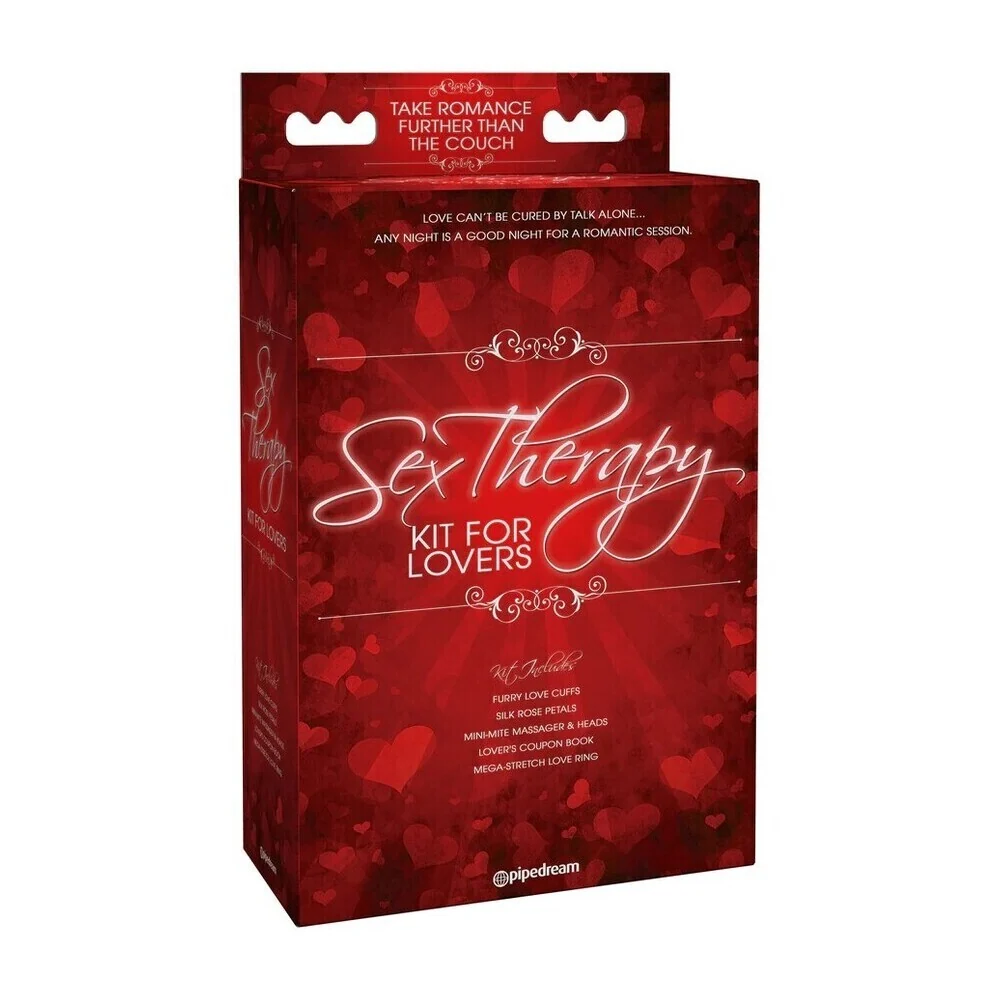 Pipedream Sex Therapy Kit for Lovers with Furry Cuffs and Coupon Books
