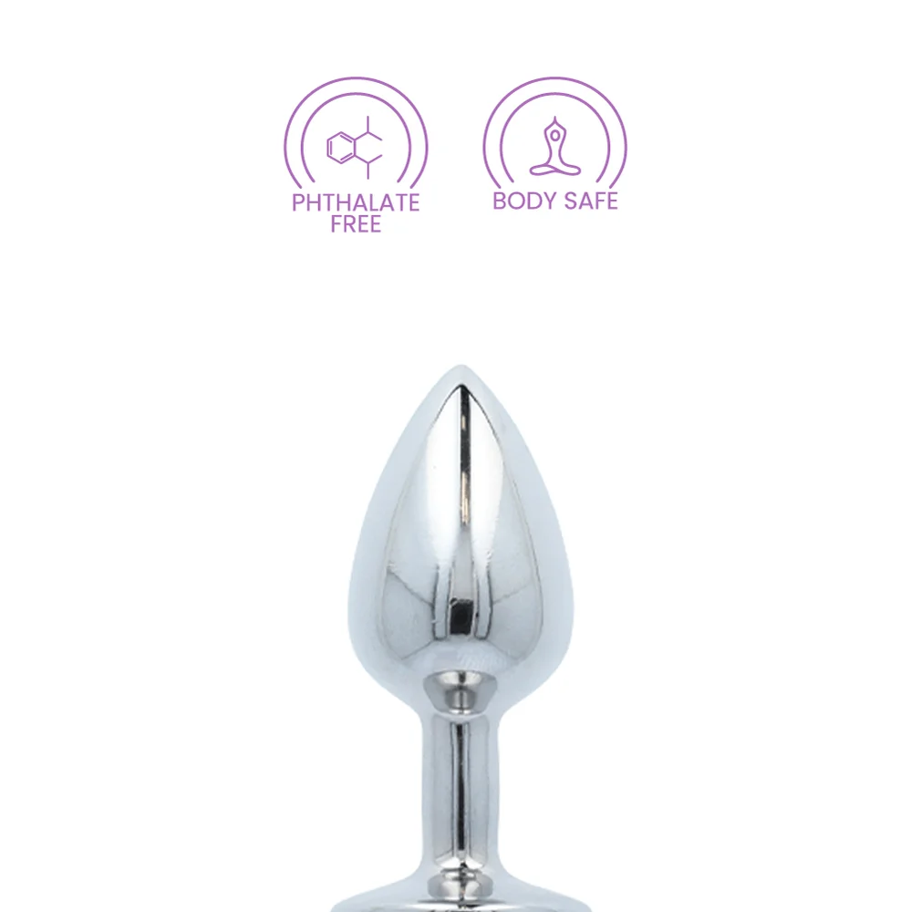 Booty Sparks Gem Anal Plug in Weighted Silvery Aluminum