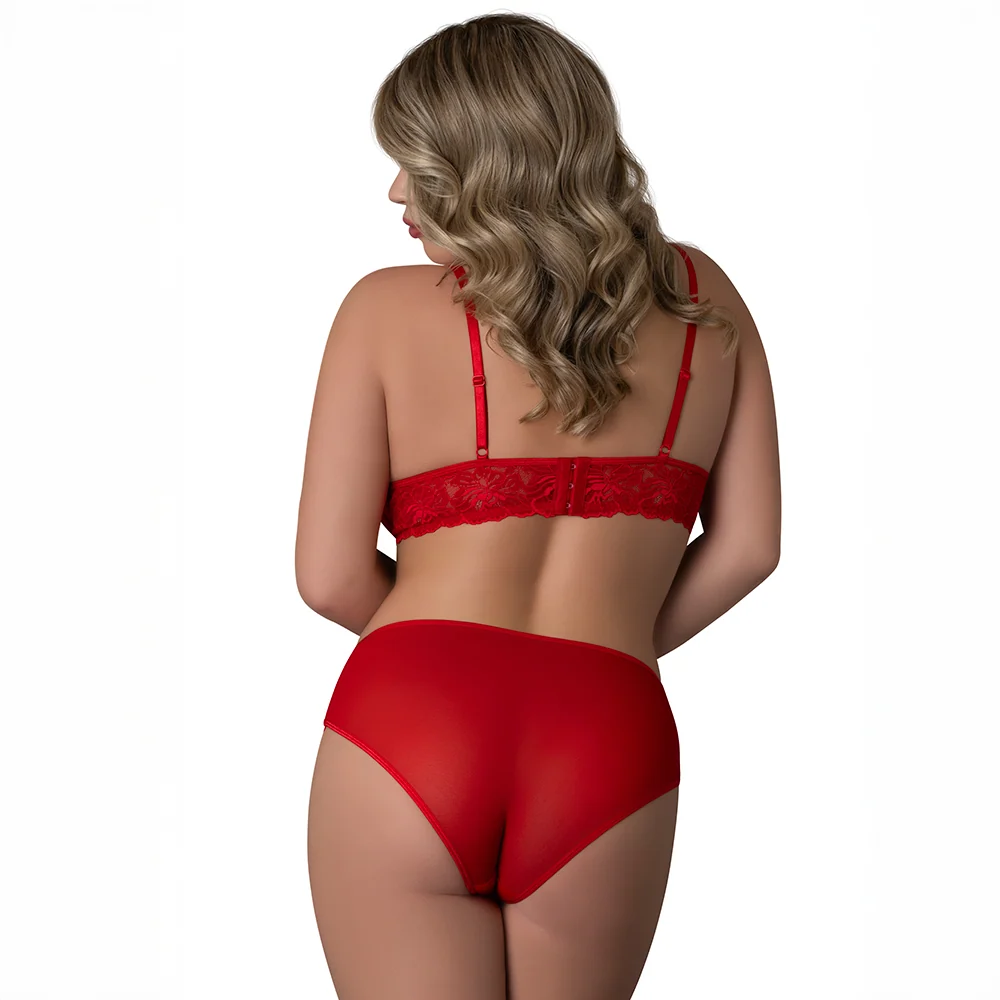 Exposed Rush Bra and Panty Set with Peek-a-Boo Cups