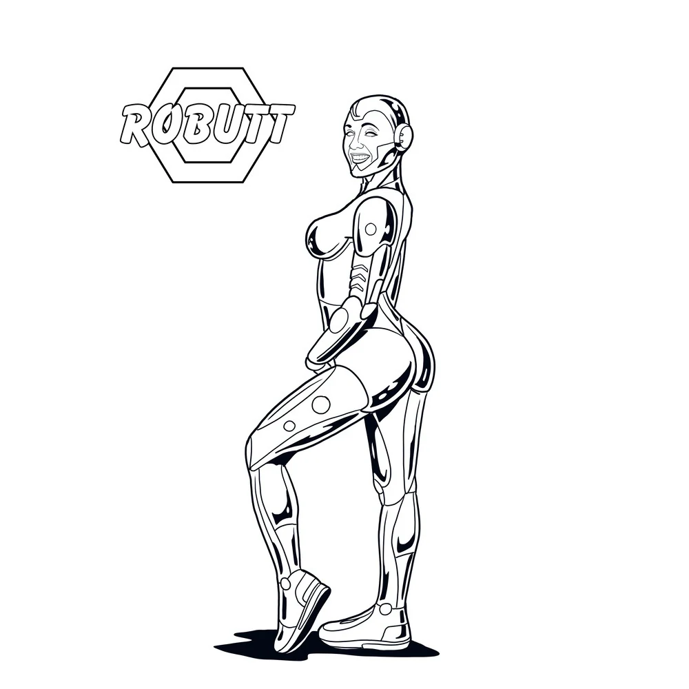 Sexy Butts Adult Coloring Book with 24 Original Illustrations