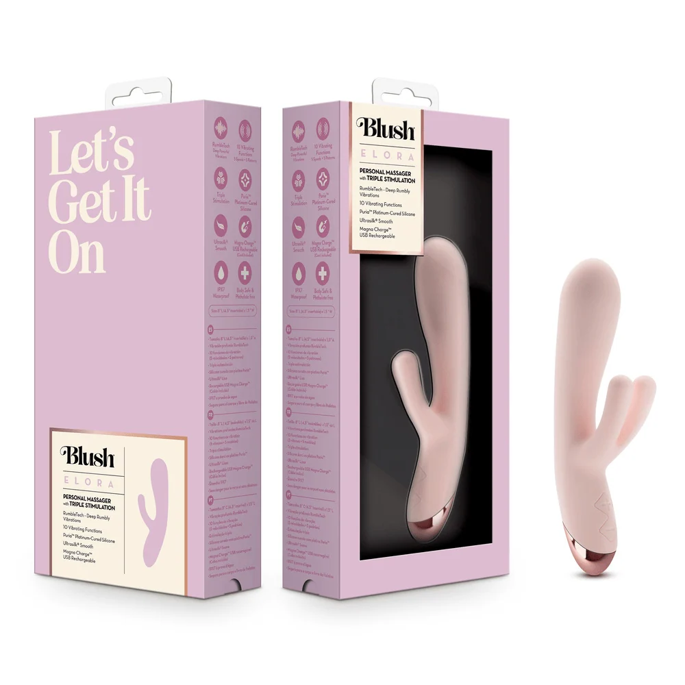 Blush Elora Pink Rabbit Vibrator with 10 Dual Vibration Modes
