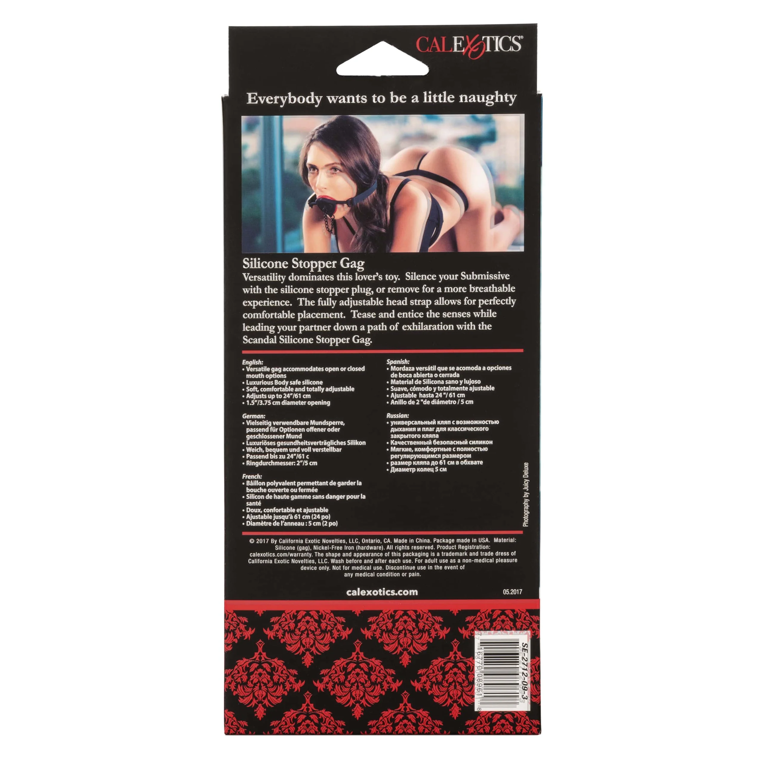 Scandal® Silicone Stopper Gag for Bondage Role Play