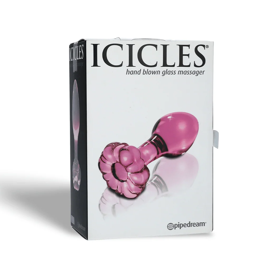 Icicles No. 48 粉色玻璃肛塞，适合初学者