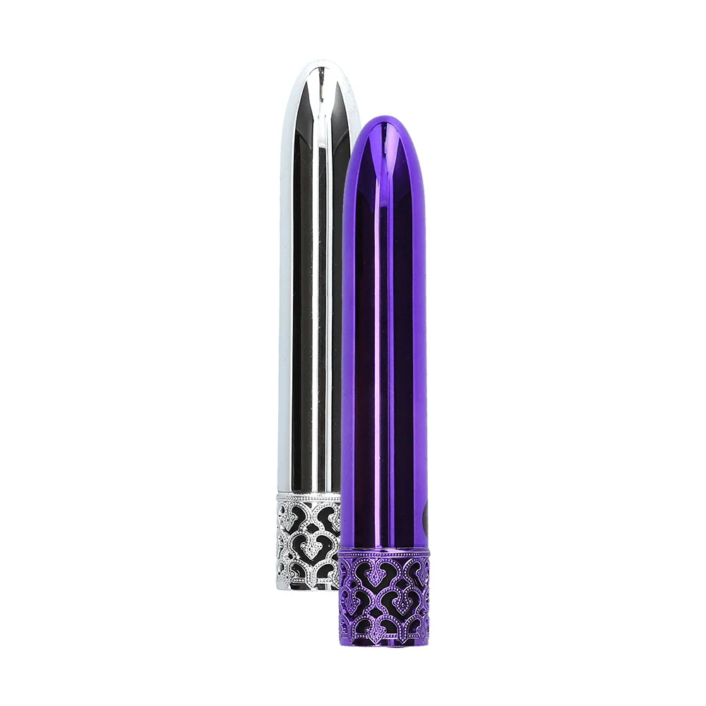 Royal Gems Shiny Slim Metal Rechargeable Vibrator