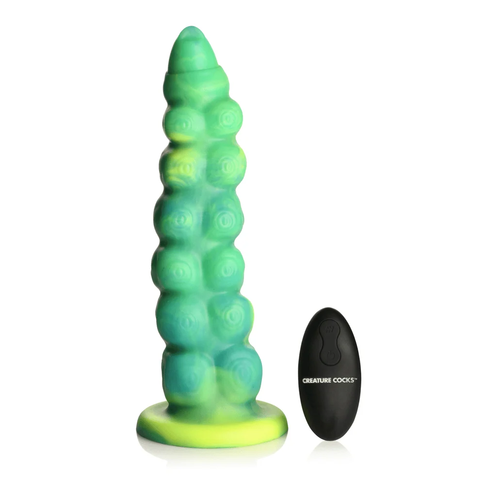 Creature Cocks Squirmer Thrusting and Vibrating Silicone Dildo with Remote
