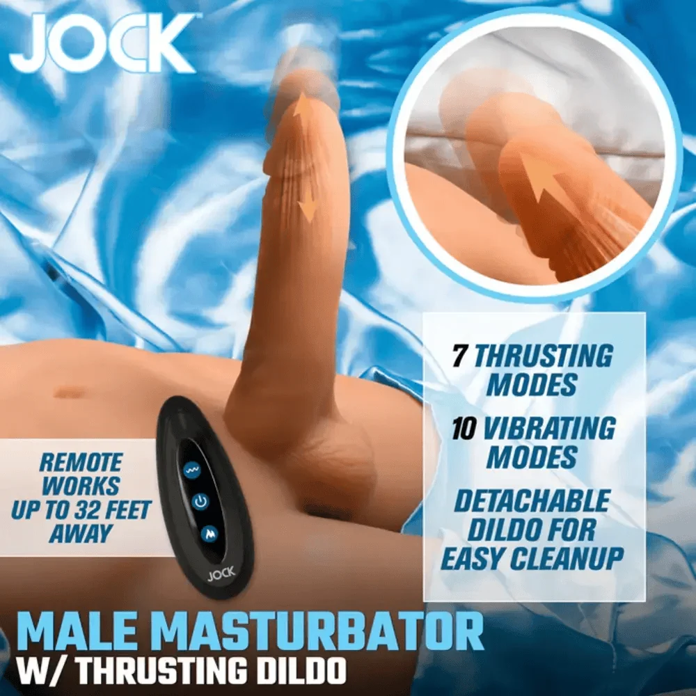 Jock Male Sex Partner Doll with Thrusting Warming Dildo and Remote