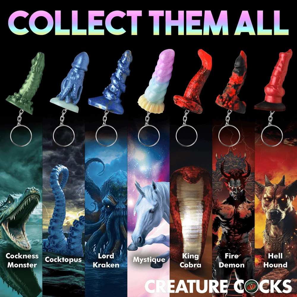 Creature Cocks Mystique Unicorn Silicone Novelty Keychain Charm